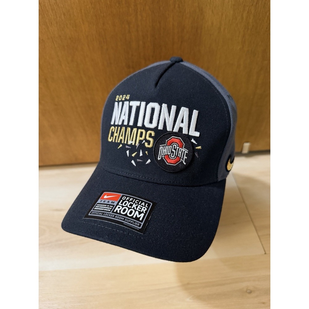 2024 New Ohio State Buckeyes Hat/Cap Nike Black National Champs M/L